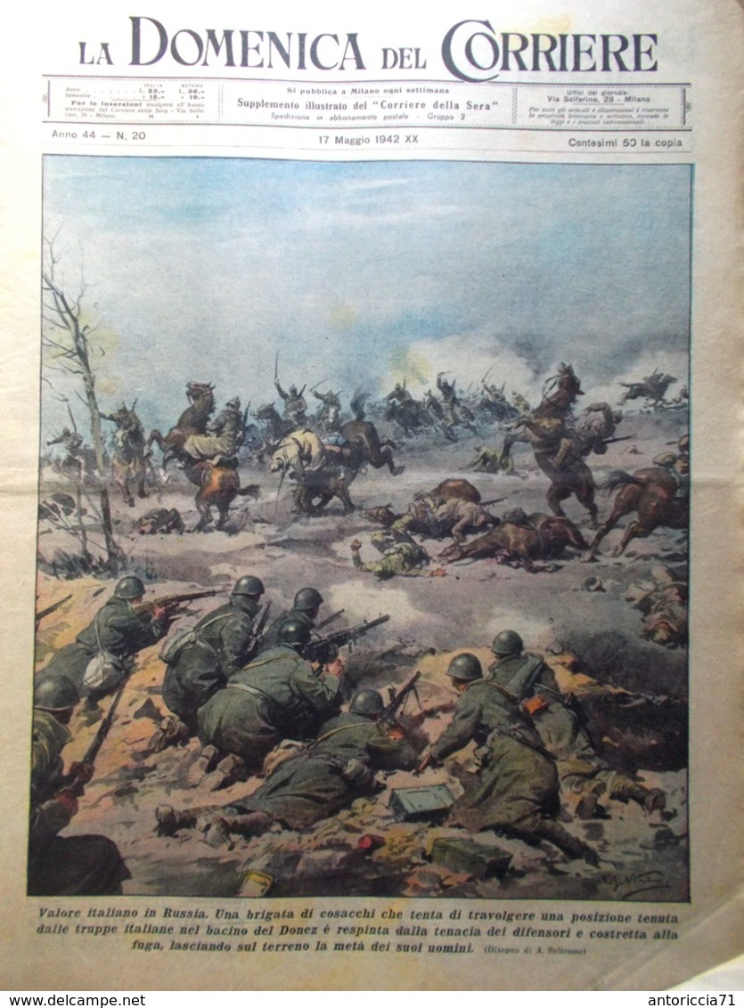 La Domenica Del Corriere 17 Maggio 1942 WW2 India Scuole In Giappone Scintoismo - Oorlog 1939-45