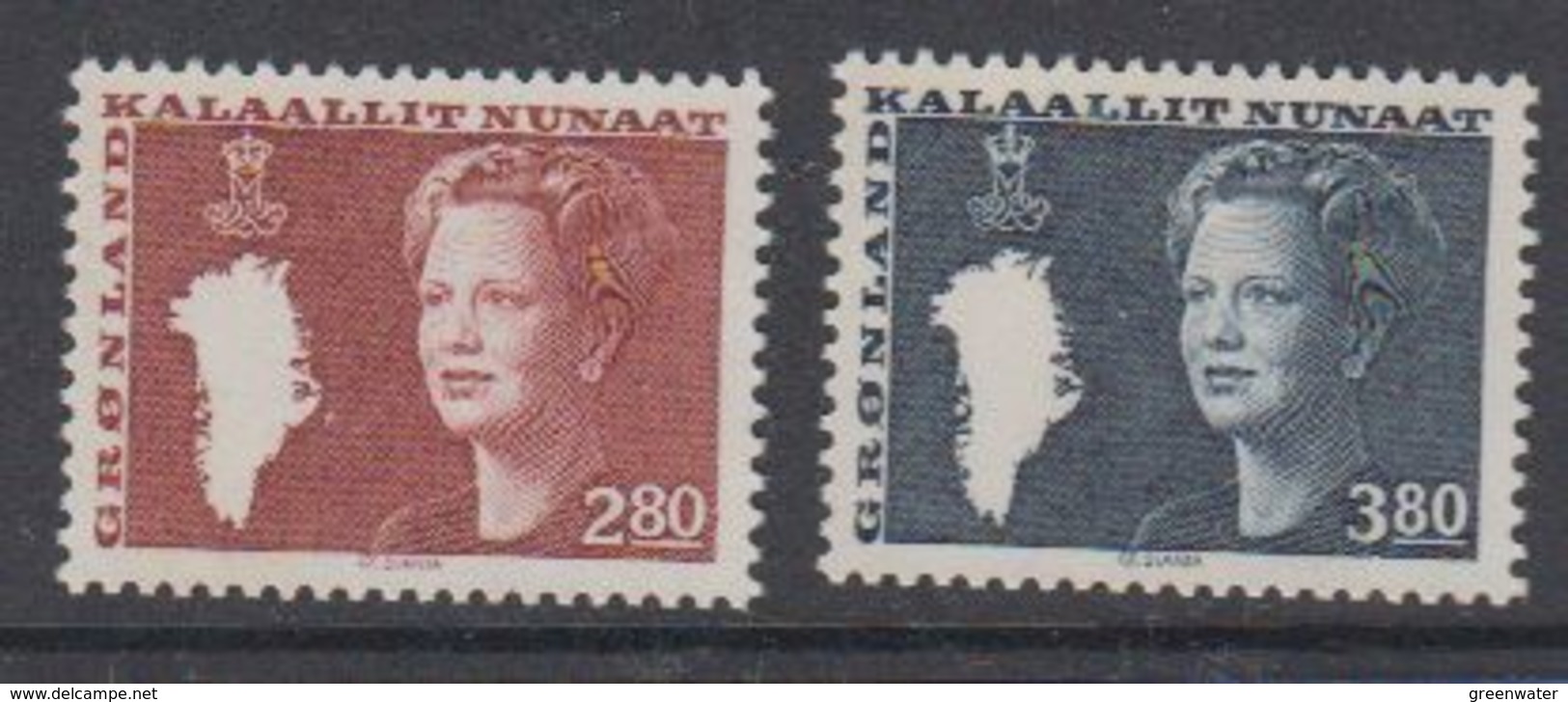 Greenland 1985 Queen Margrethe 2v ** Mnh (41072D) - FDC