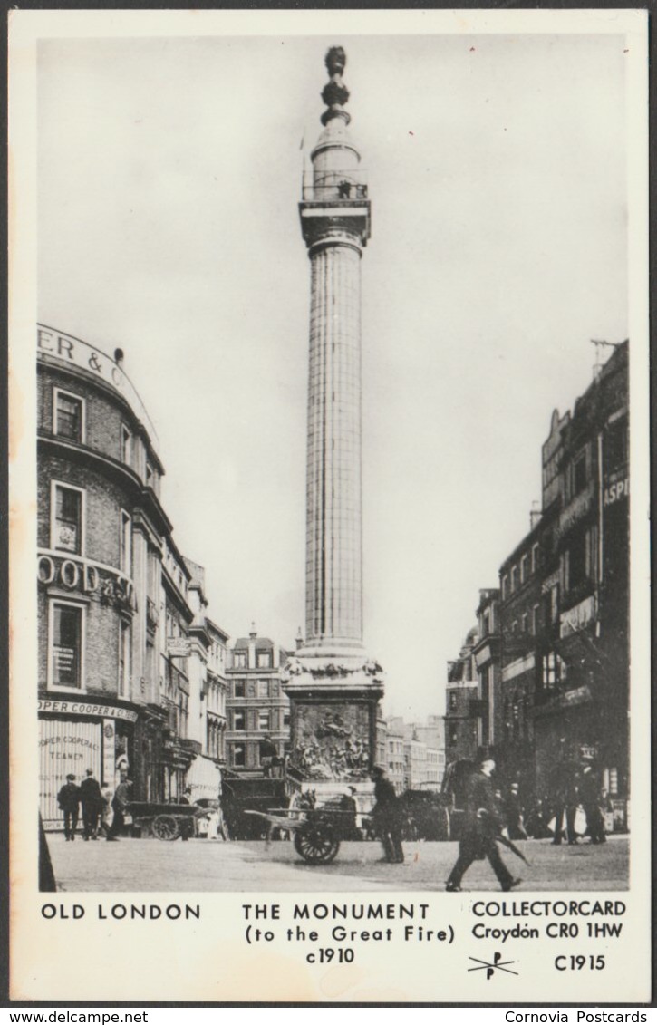 Monument To The Great Fire Of London In C.1910 - Collectorcard RP Postcard - Other & Unclassified