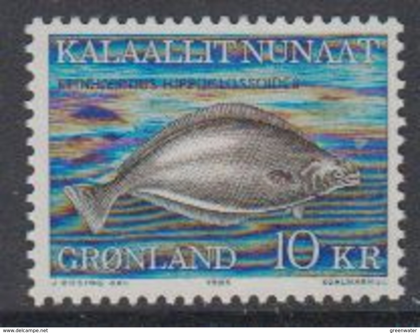 Greenland 1985 Fish / Schwarzer Heilbott  1v ** Mnh (41072H) - Ongebruikt