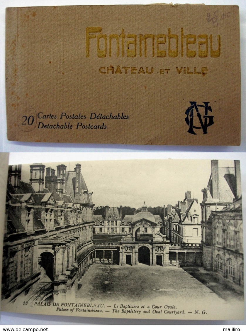 77 - Carnet De 20 Cartes  - FONTAINEBLEAU - Complet - Fontainebleau