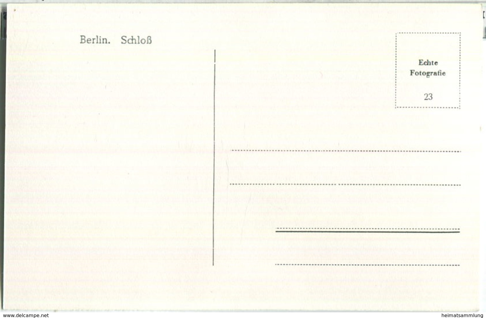 Berlin-Mitte - Schloss - Foto-Ansichtskarte - Mitte