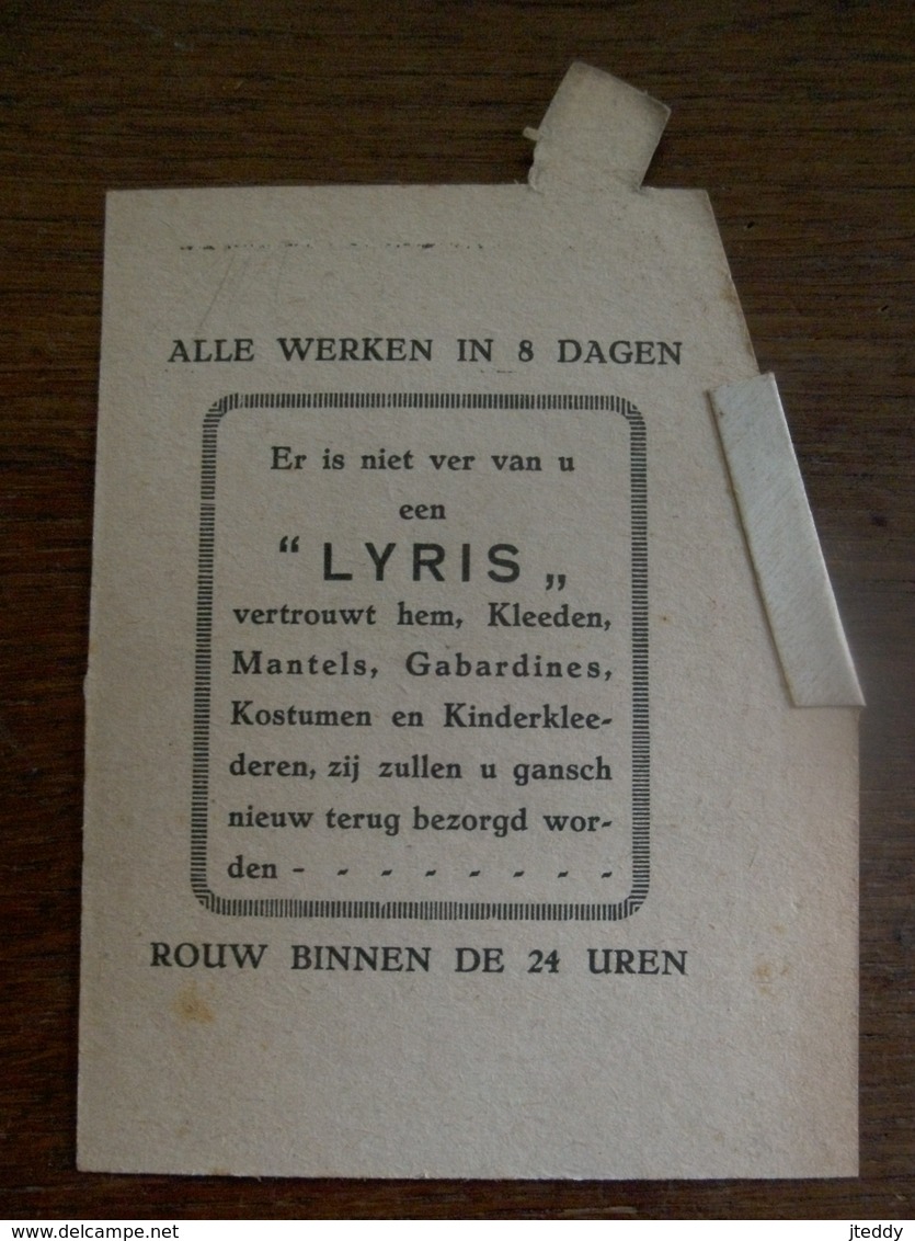 Oude Recklame      In Karton  LYRIS  SOTTEGEM - Ambachten