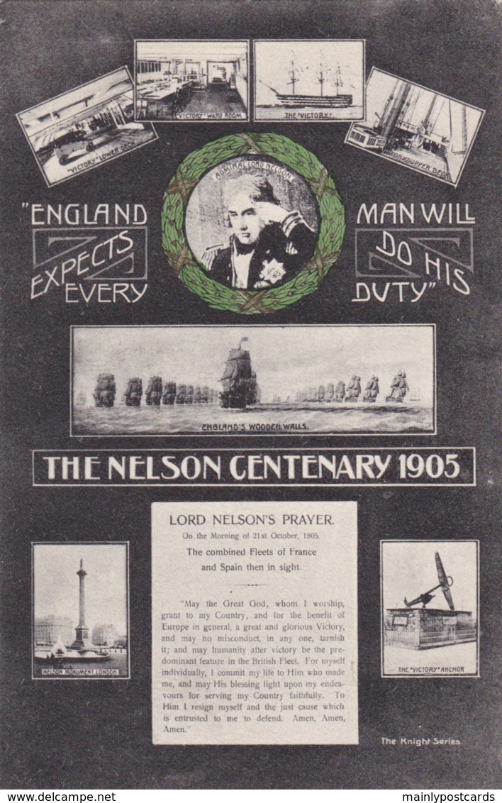 AQ89 People - The Nelson Centenary 1905 - Multiview Postcard - Historical Famous People