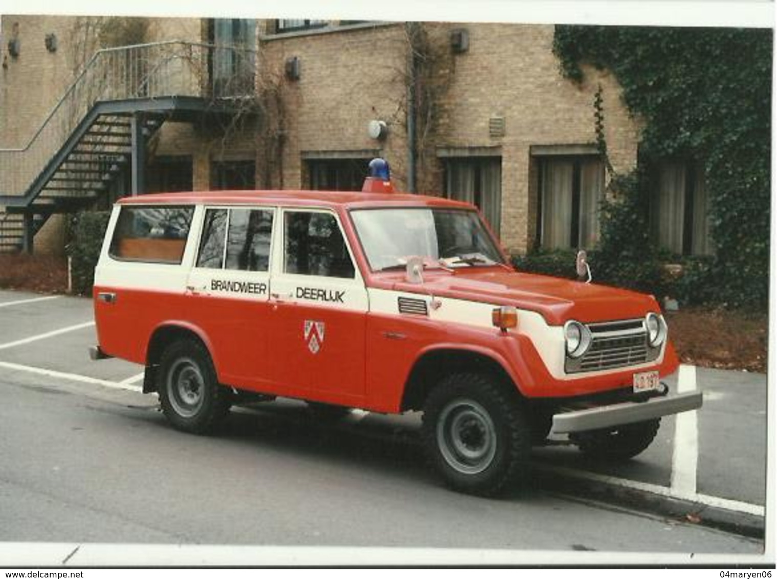 **1 X   FOTO   **  -BRANDWEERWAGEN   .- Brandweer  ""DEERLIJK "". - Deerlijk