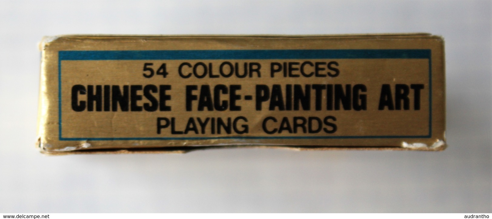 beau jeu de 54 cartes à jouer vintage Opera Face Painting Art Chinese Playing Cards Hong Kong