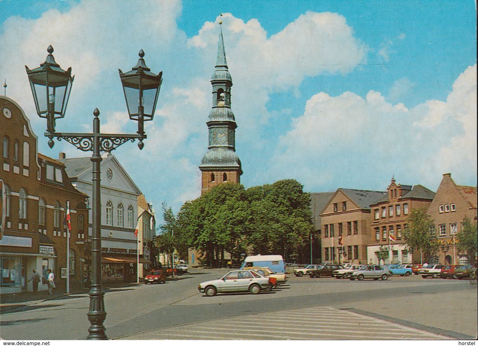 D-25832 Tönning - Eider- Markt Mit Kirche - Church - Cars - Ford Escort - Heide