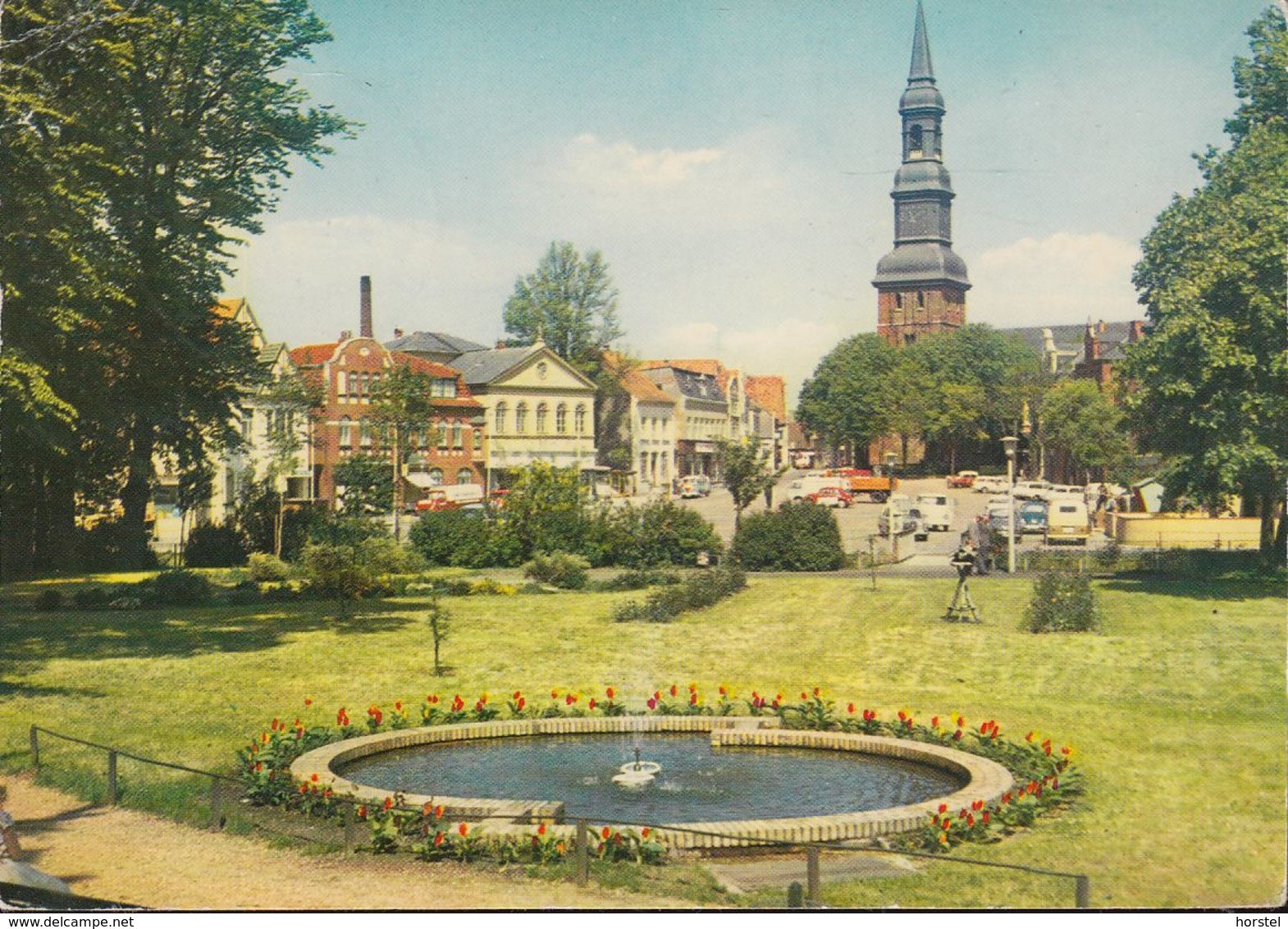 D-25832 Tönning - Eider- Markt Mit Kirche - Church - Cars - VW Bus - Heide