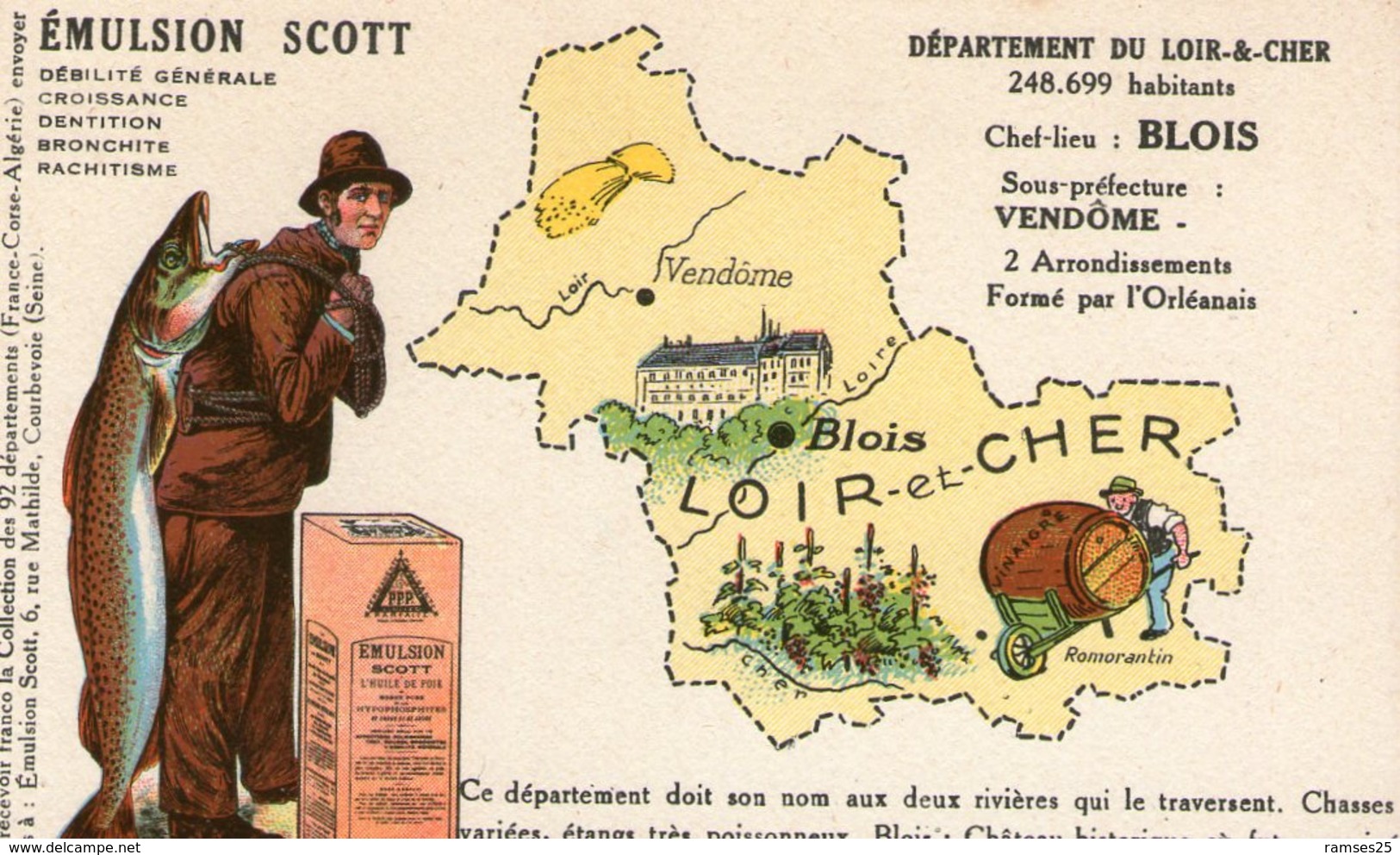 (80) CPA PUB  Emulsion Scott . Departement Du Loir Et Cher - Autres & Non Classés