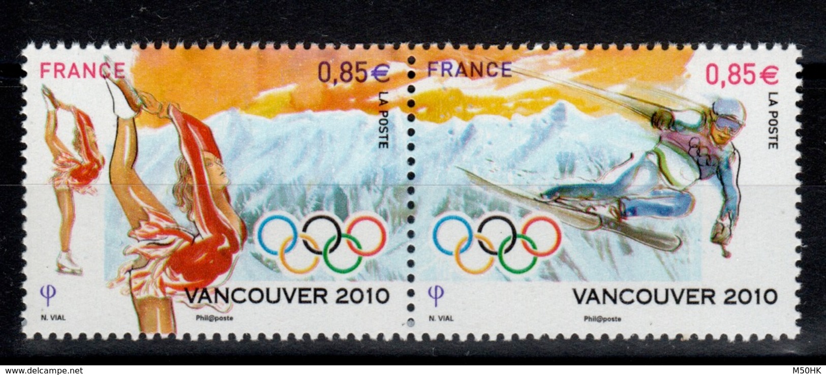 YV 4436 & 4437 En Paire P4436 N** JO Vancouver - Prix = Faciale - Neufs