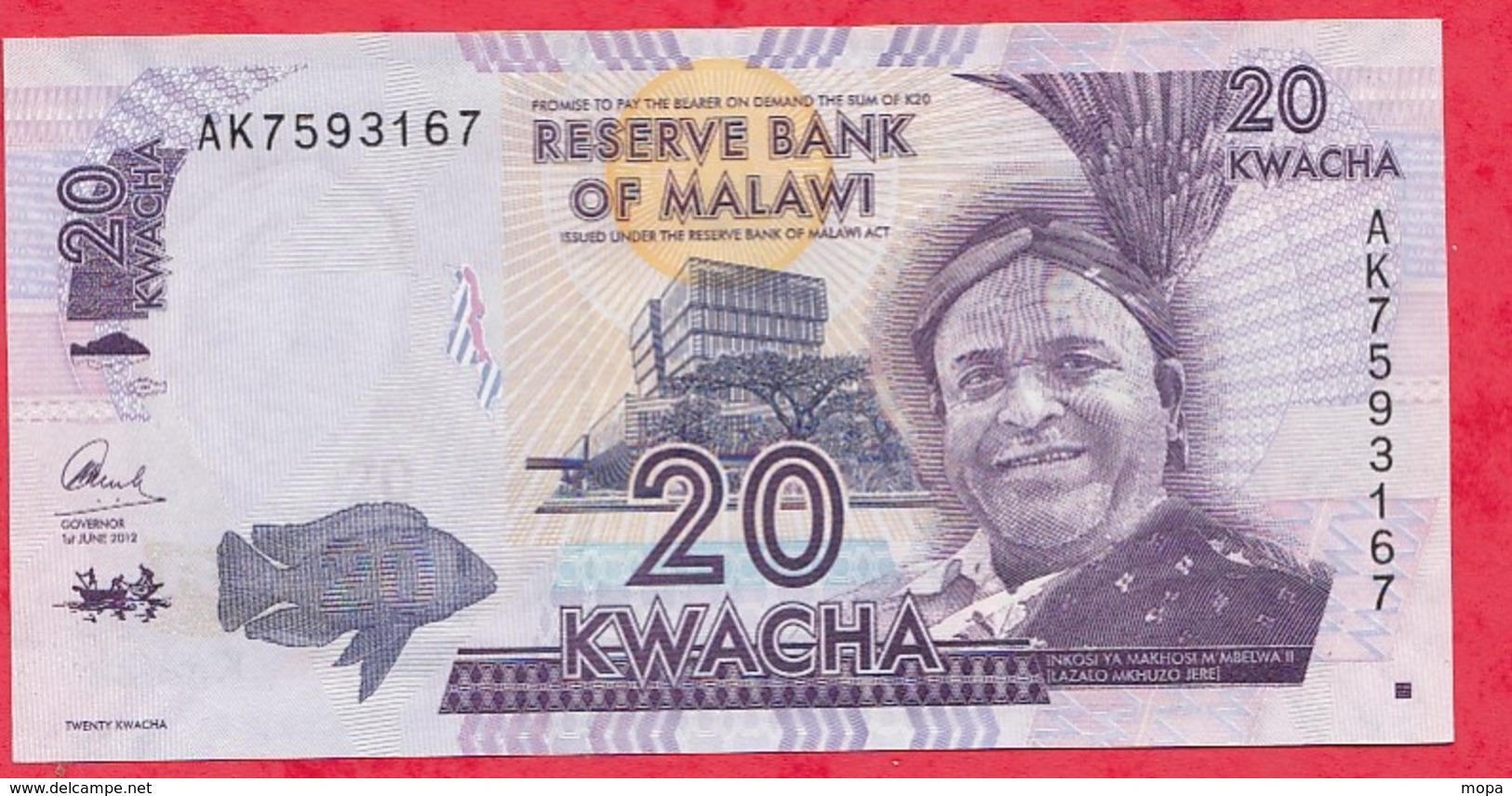 Malawi 20 Kwacha 2012 En UNC (3) - Malawi