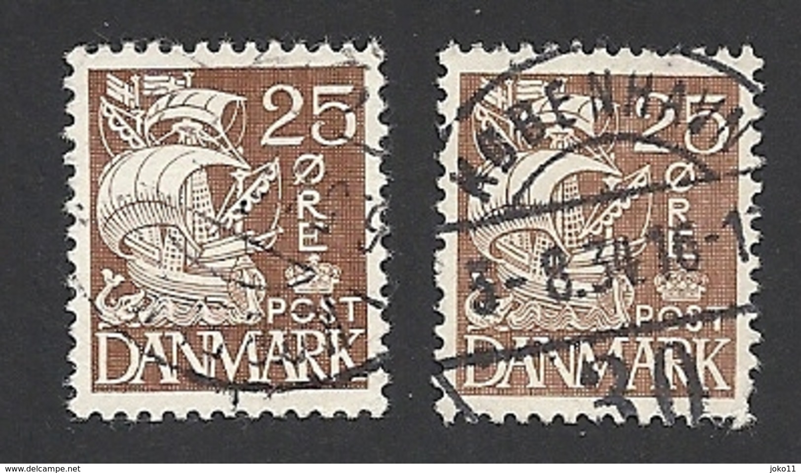 Dänemark 1934, Mi.-Nr. 208, Type I + II, Gestempelt - Gebraucht