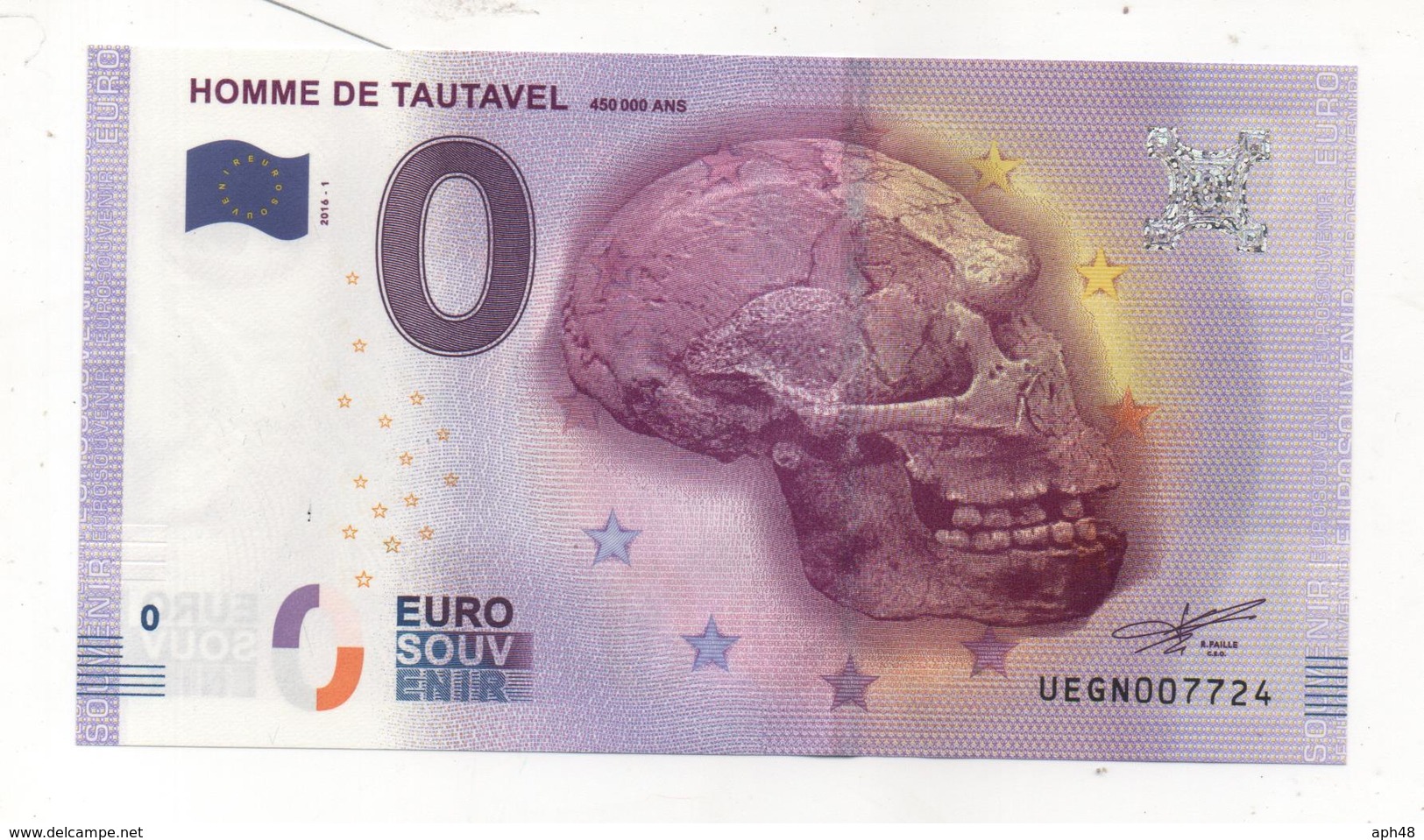 Billet Touristique De L'homme De Tautavel - Specimen