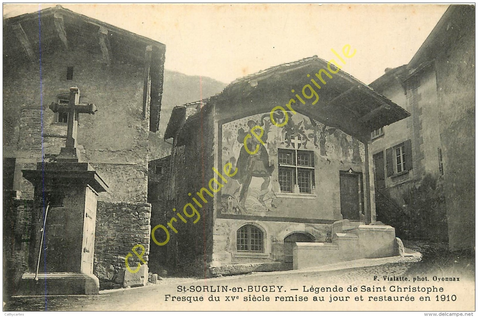 01.  SAINT SORLIN En BUGEY .  Légende De Saint Christophe . Fresque Du XVe Siècle . - Non Classés