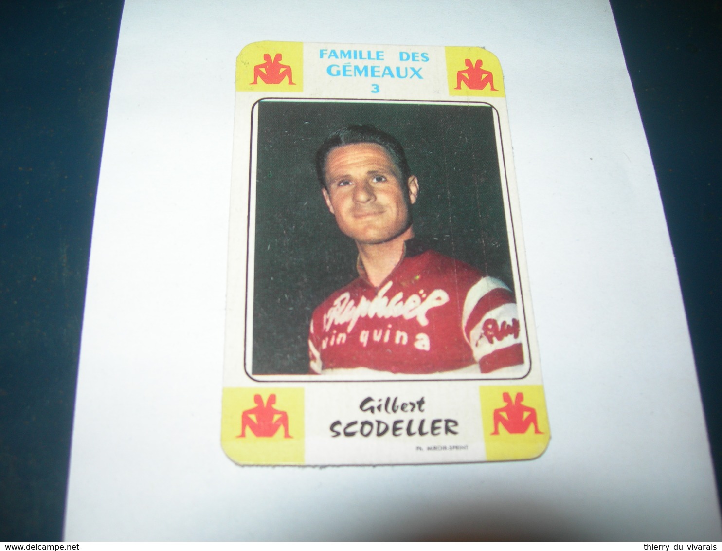 Carte Jeu Des 7 Familles - Cyclisme - Miroir-Sprint   GILBERT SCODELLER - Cycling