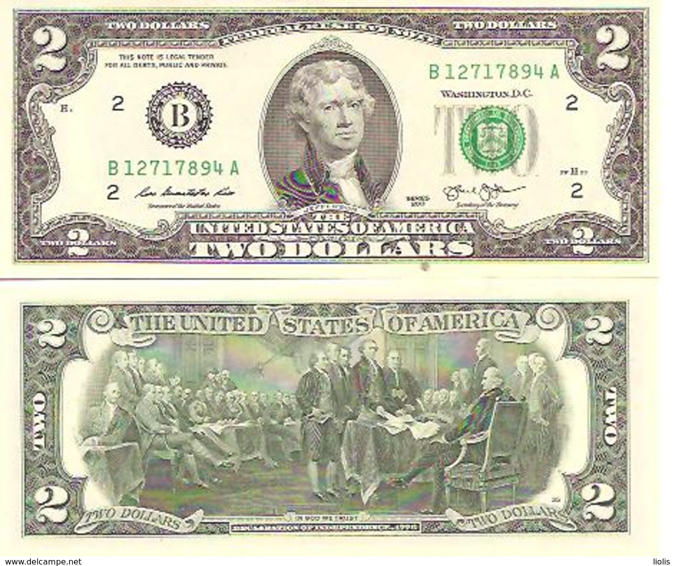 USA  2  Dollars  2013  UNC - Biglietti Degli Stati Uniti (1928-1953)