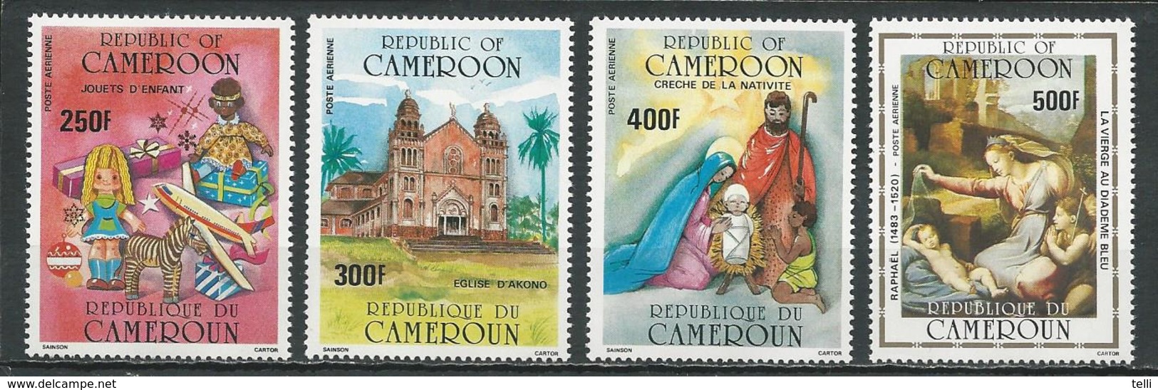 CAMEROUN  Scott C329-C332  Yvert PA346-PA349 (4) ** Cote 13  $ 1985 - Cameroun (1960-...)