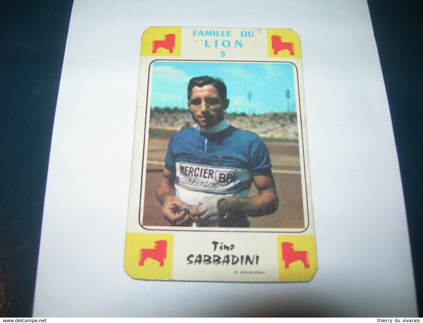 Carte Jeu Des 7 Familles - Cyclisme - Miroir-Sprint   TINO SABBADINI - Ciclismo