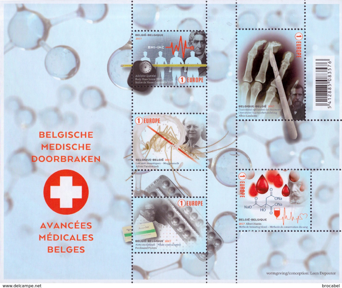 Belgium BL 251**  Avancées Médicales  Année 2017 - 1961-2001