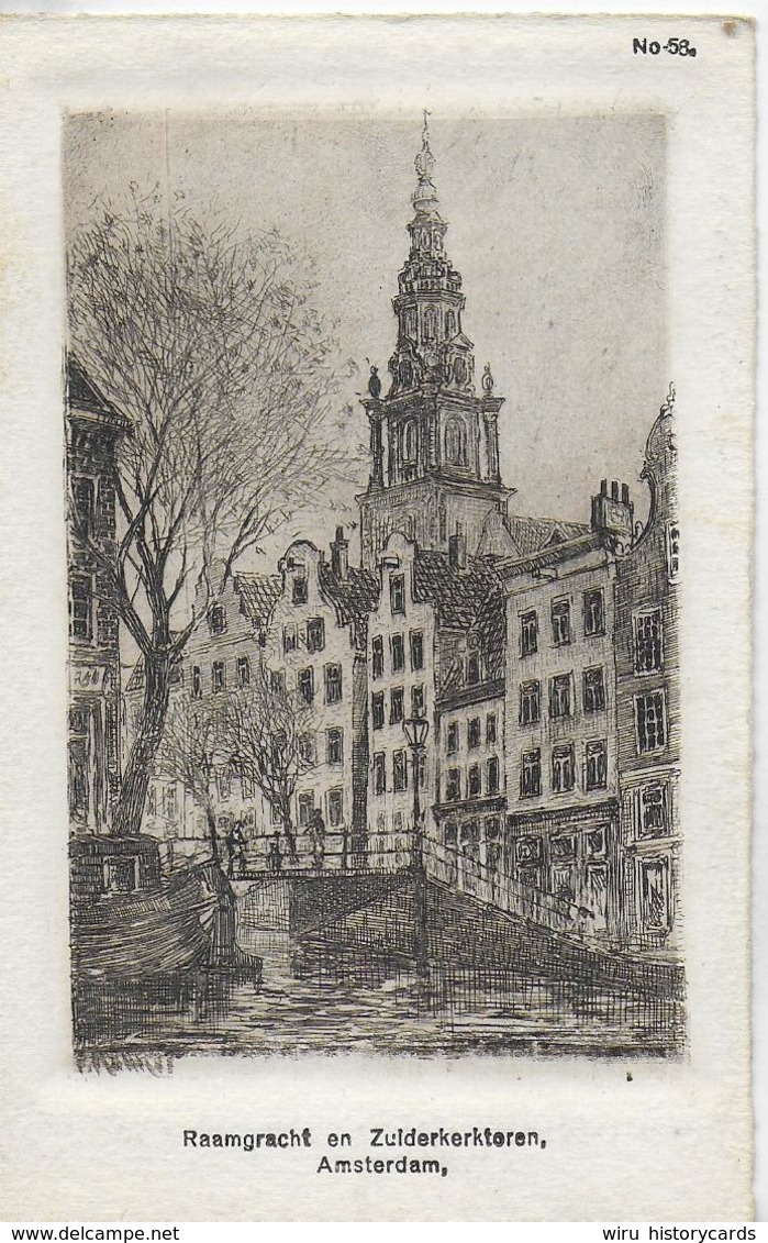 AK 0066  Amsterdam - Raamgracht En Zulderkerktoren / Künstlerkarte Um 1910-20 - Amsterdam