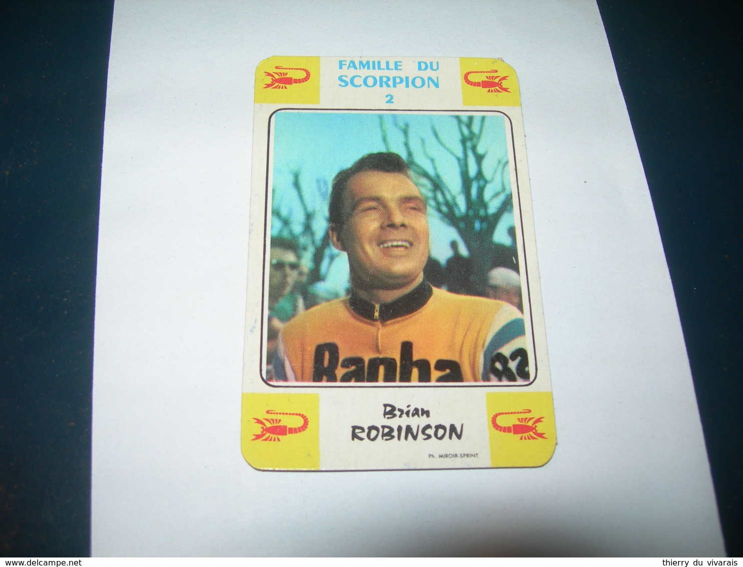 Carte Jeu Des 7 Familles - Cyclisme - Miroir-Sprint   BRIAN ROBINSON - Ciclismo