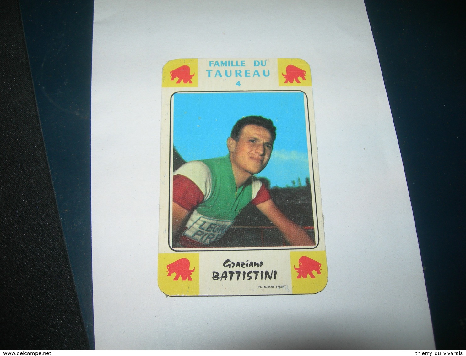 Carte Jeu Des 7 Familles - Cyclisme - Miroir-Sprint  GRAZIANO  BATTISTINI - Cycling