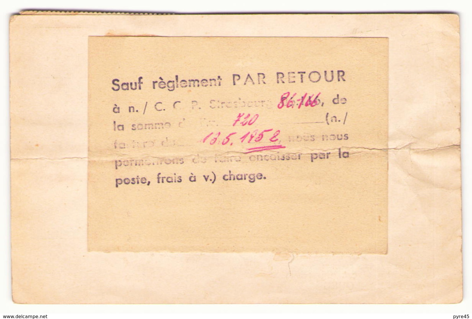 France Carte Publicitaire " Librairie La Fontaine " De 1955 De Strasbourg Pour Saint-Dié - Covers & Documents