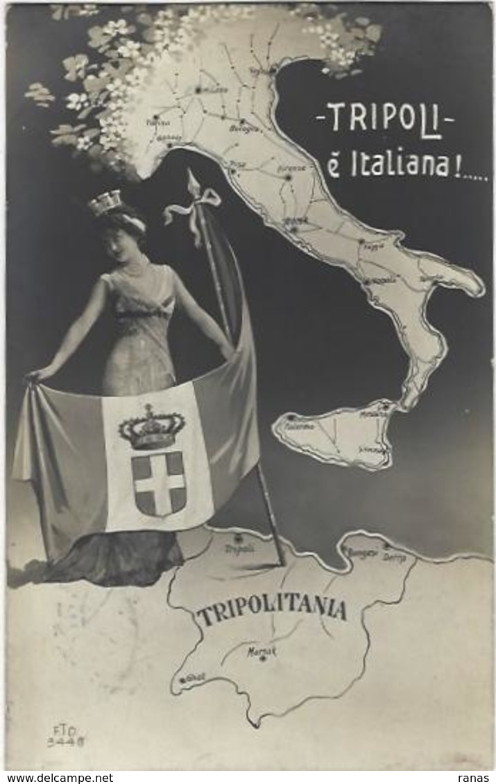 CPA Italie Italia  Circulé Femme Girl Women Tripolitaine Libye Patriotique - Autres & Non Classés