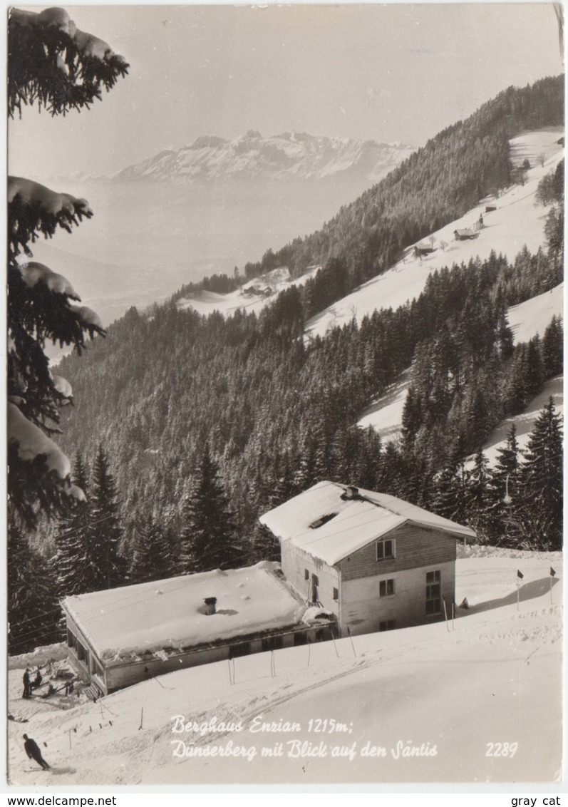 Berghaus Enzian 1215 M, Dunserberg Mit Blick Auf Den Santis, Austria, Used Real Photo Postcard [21968] - Other & Unclassified