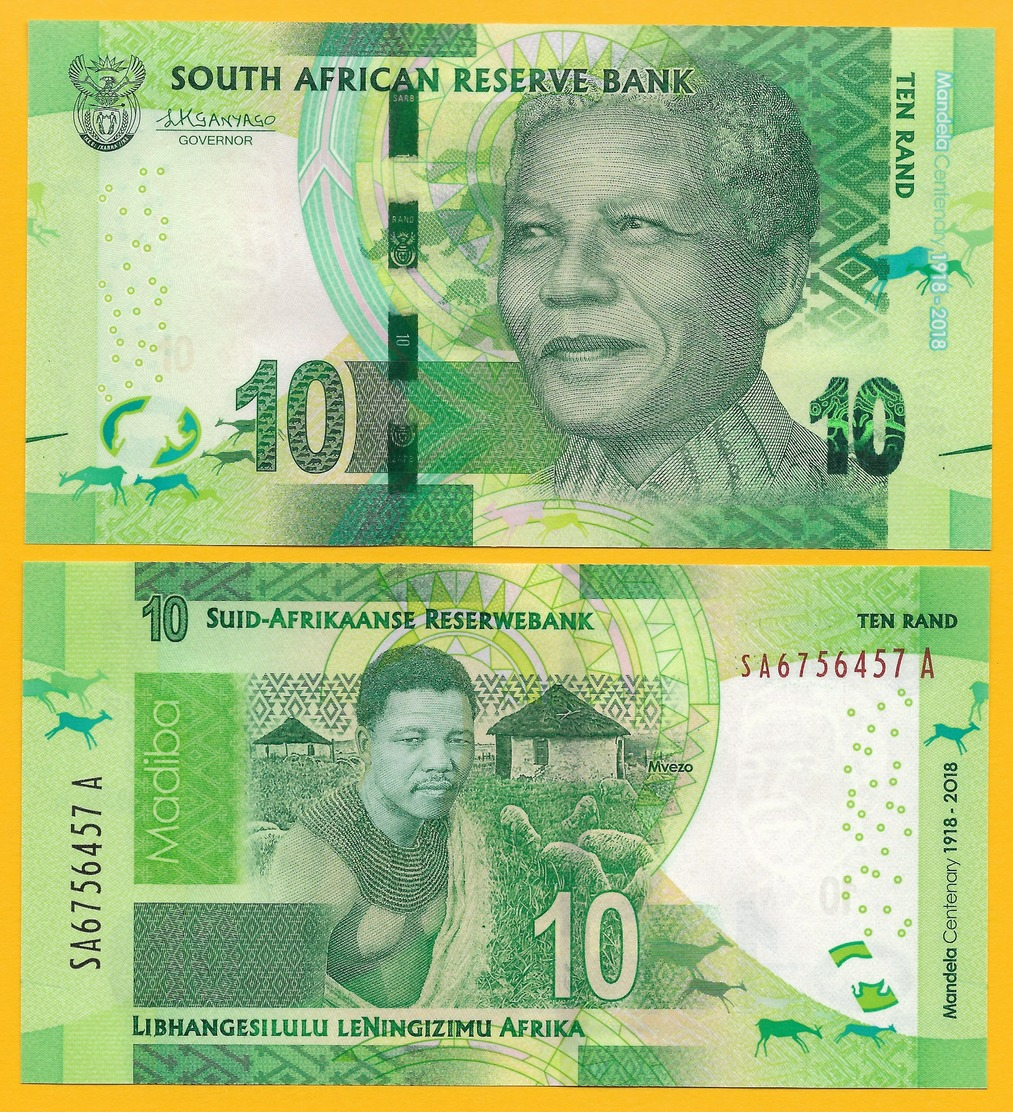 South Africa 10 Rand P-new 2018 Commemorative Nelson Mandela UNC - Afrique Du Sud