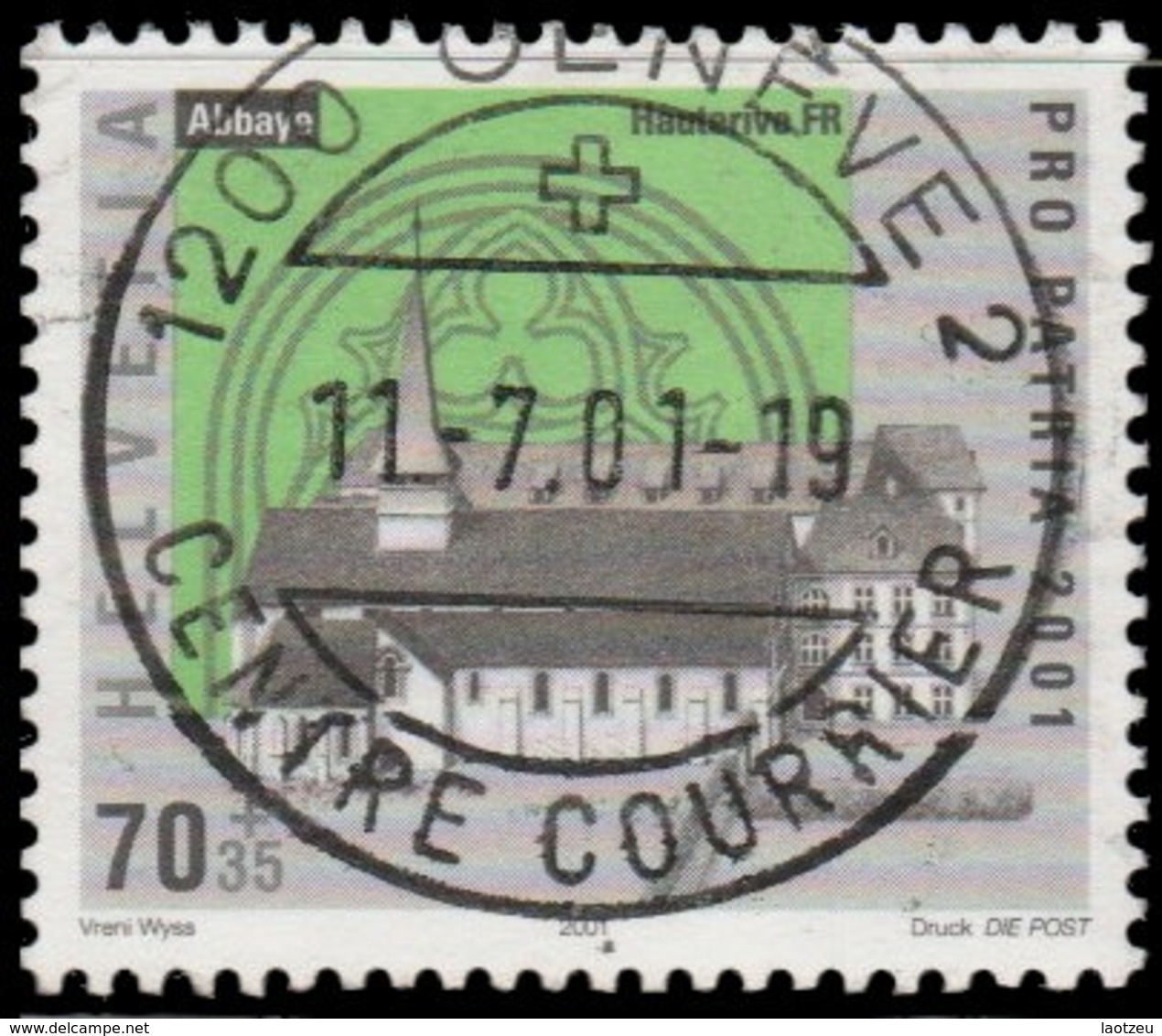 Suisse 2001. ~ YT 1679 - Abbaye D'Hauterive - Gebraucht