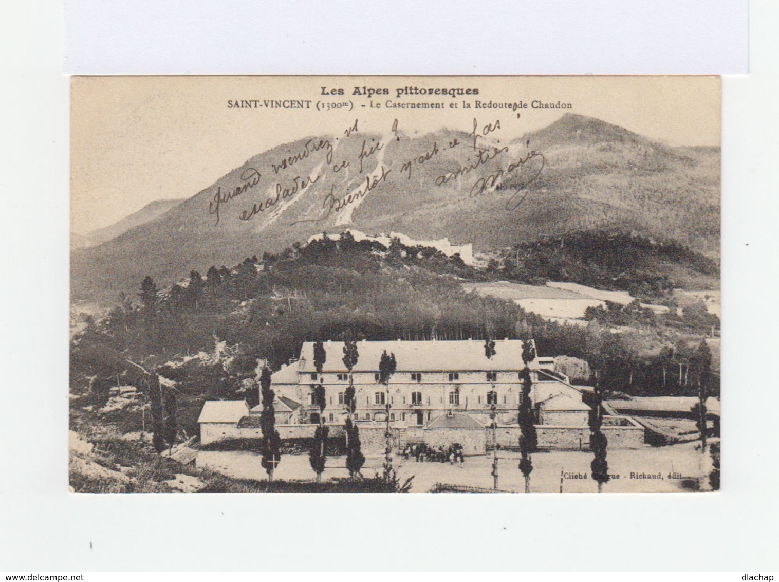 Les Alpes Pittoresques. Saint Vincent Les Forts. Le Casernement De La Redoute De Chaudon. (3150) - Autres & Non Classés