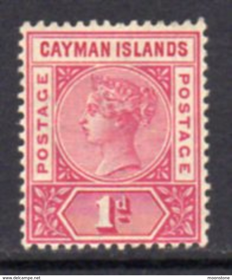 Cayman Islands QV 1900 1d Rose-carmine, Wmk. Crown CA, Hinged Mint, SG 2 - Iles Caïmans