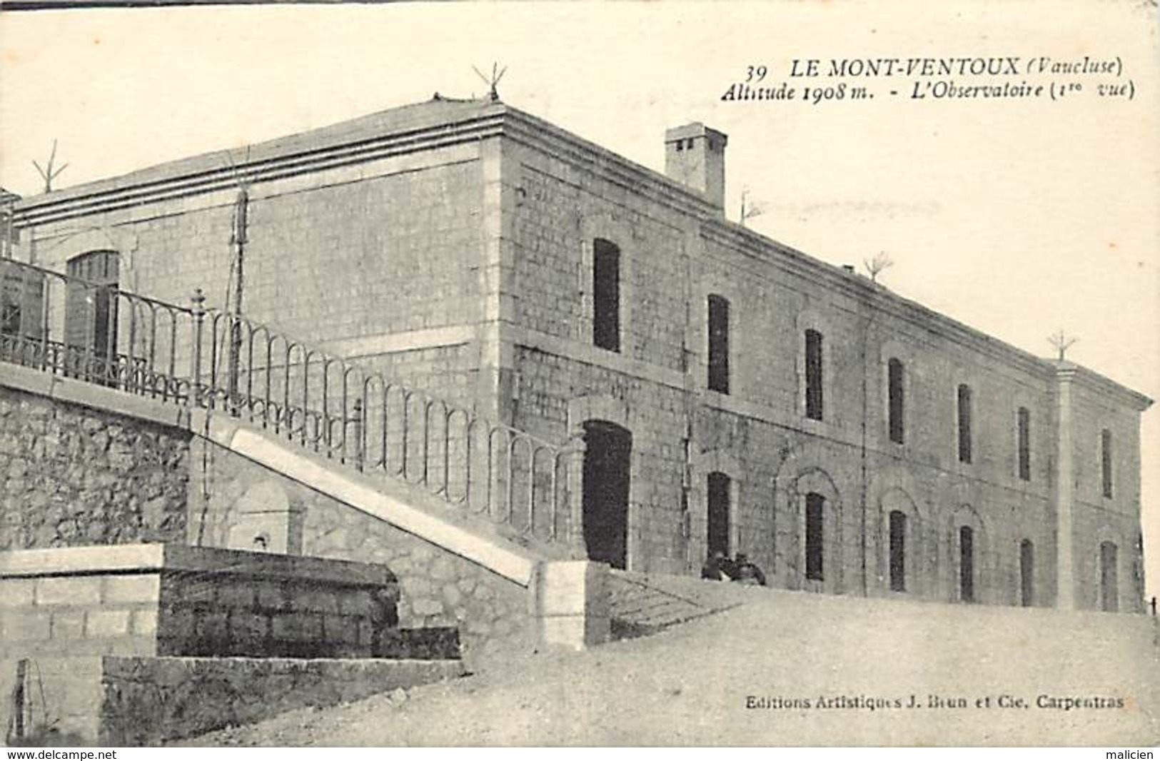 - Dpts Div.-ref-AD768- Vaucluse - Mont Ventoux - Observatoire - Observatoires - Meteorologie - Carte Bon Etat - - Autres & Non Classés