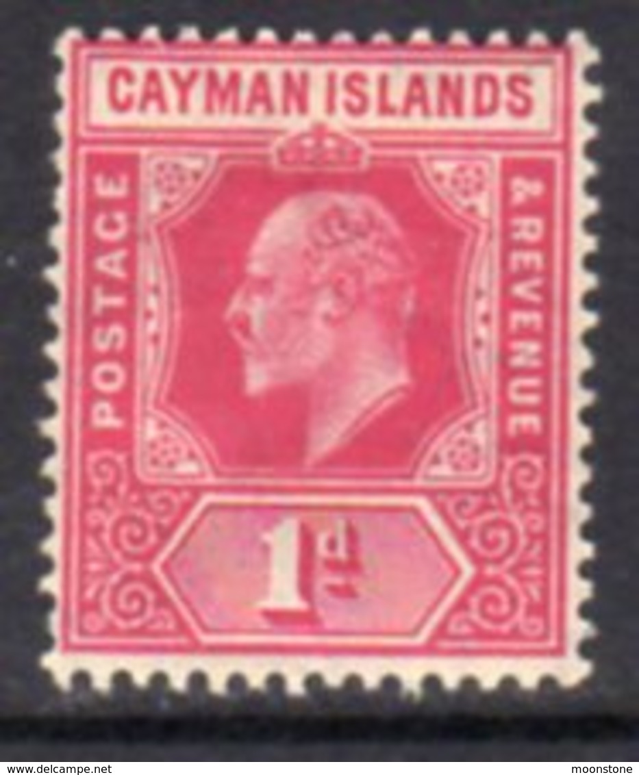 Cayman Islands KEVII 1905 1d Carmine, Wmk. Multiple Crown CA, Hinged Mint, SG 9 (WI2) - Kaaiman Eilanden