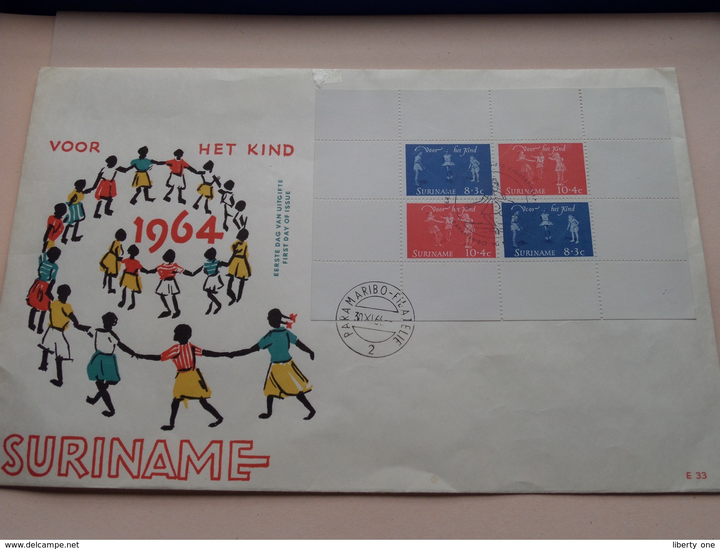 1964 - Voor Het KIND - SURINAME ( Paramaribo Filatelie 30.XI.64 ) Eerste Dag Van Uitgifte ! - Surinam