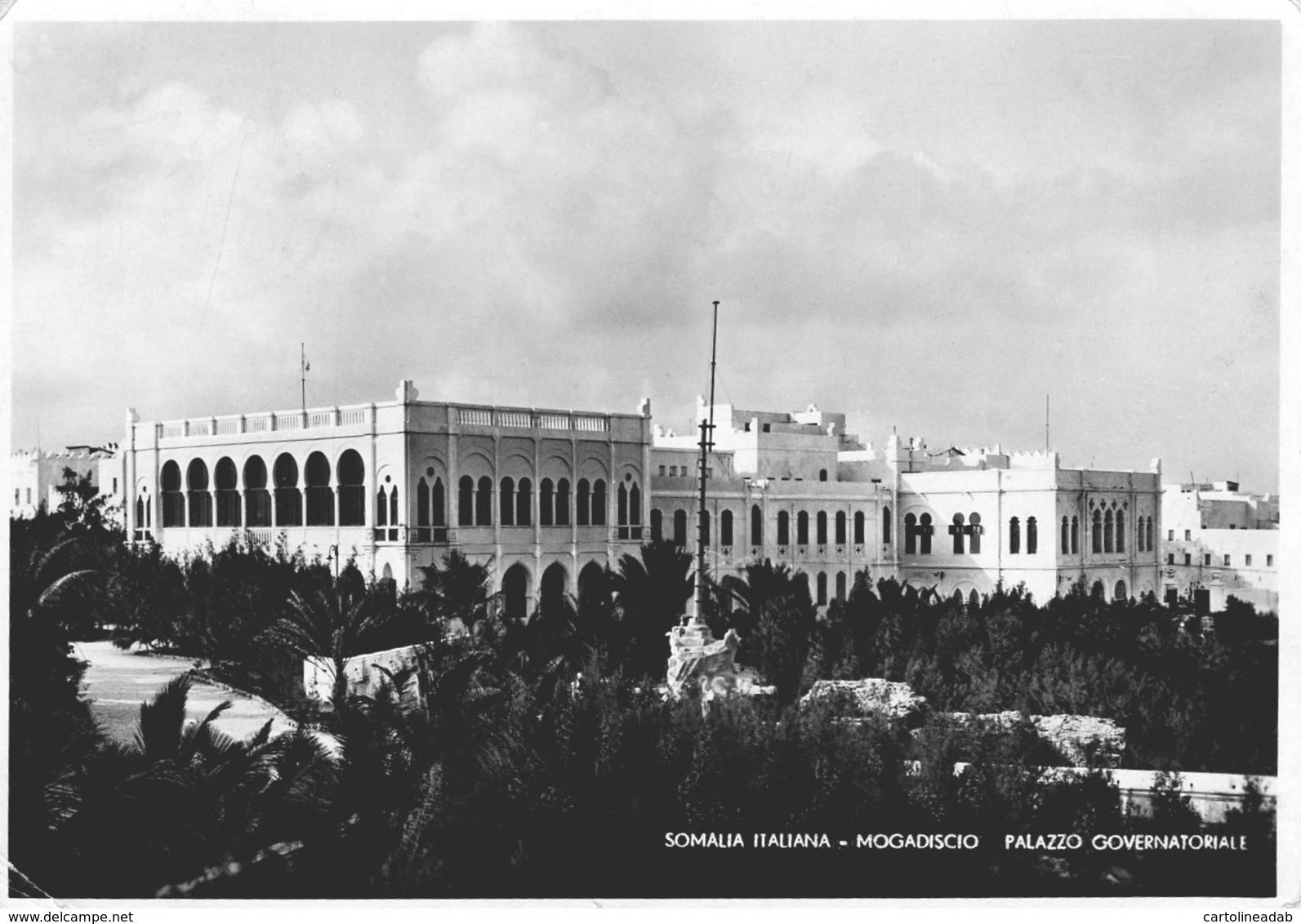 [DC7867] CPA - SOMALIA ITALIANA - MOGADISCIO - PALAZZO GOVERNATORIALE - Viaggiata1936 - Old Postcard - Somalie