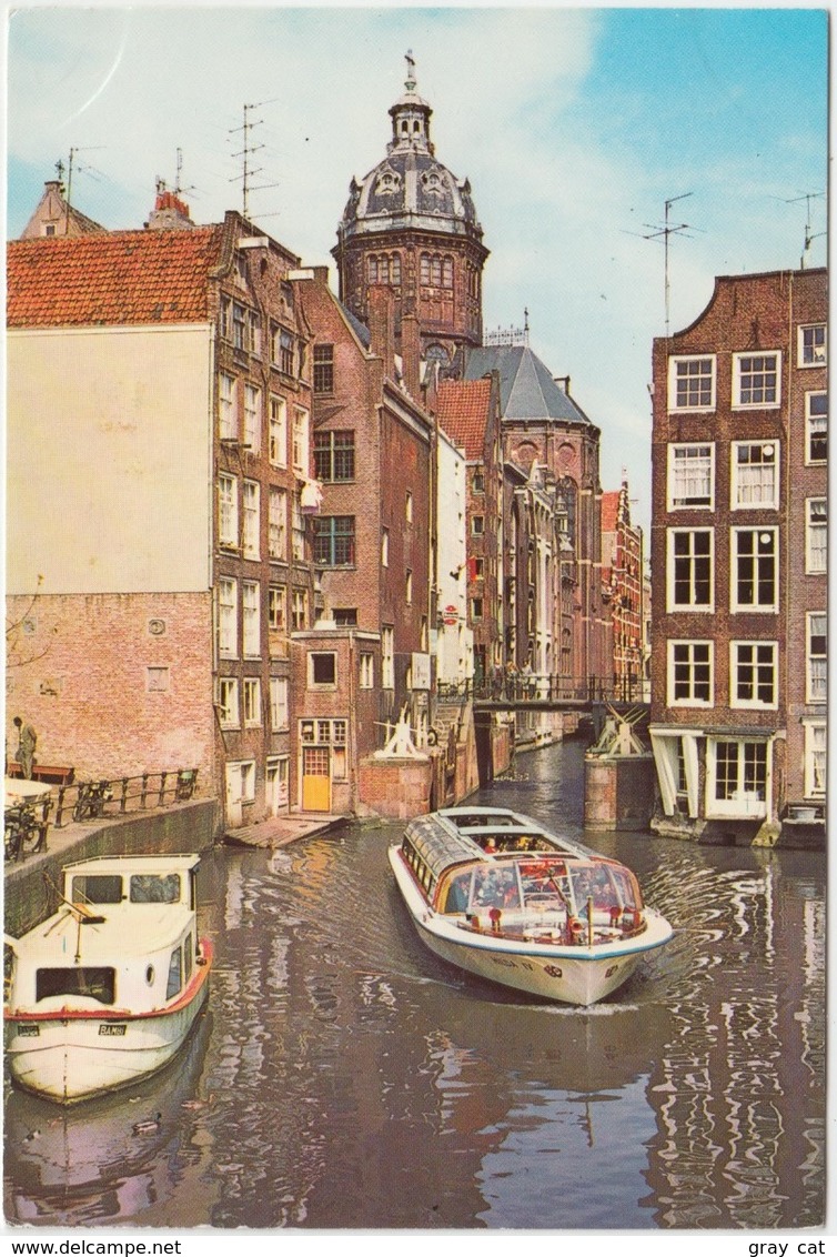 Netherlands, Amsterdam, St. Nicholas Church Overlooking "Oudezijds Kolk", 1978 Used Postcard [21972] - Amsterdam