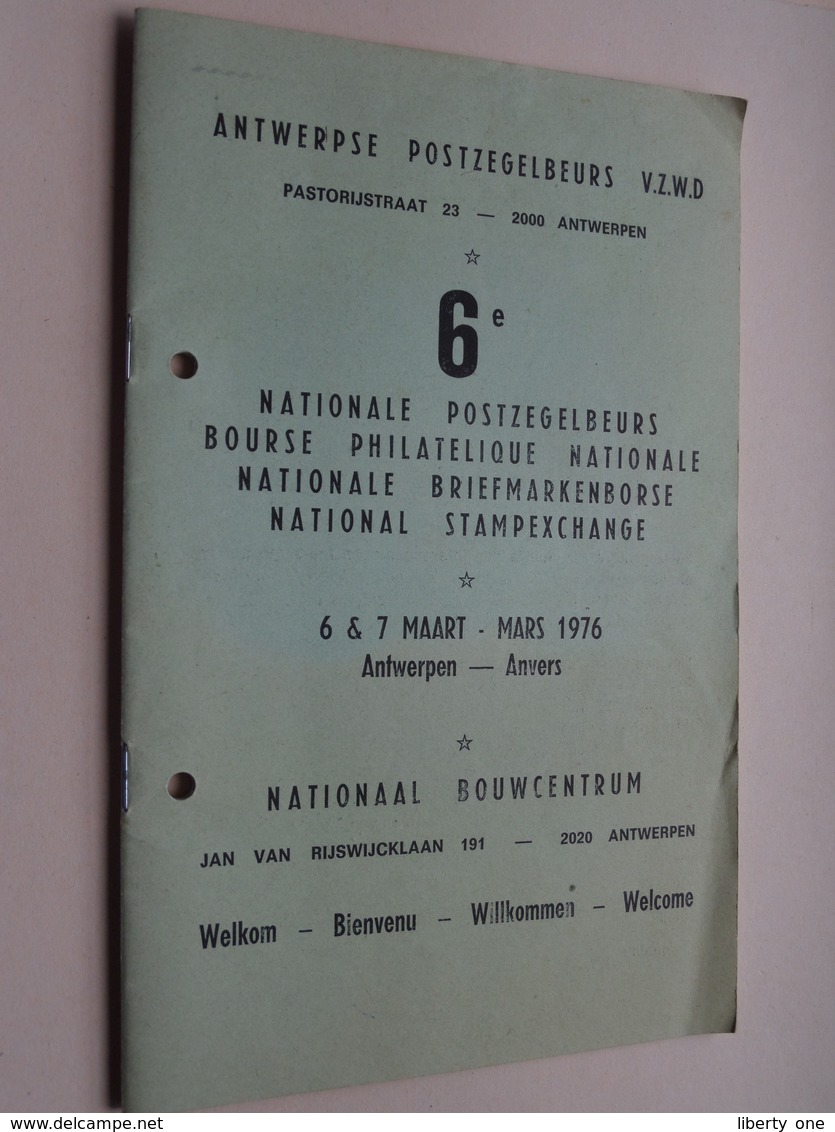 6e NATIONALE POSTZEGELBEURS Maart 1976 ANTWERPEN ( Antwerpse Postzegelbeurs VZWD ) Bouwcentrum ! - Autres & Non Classés