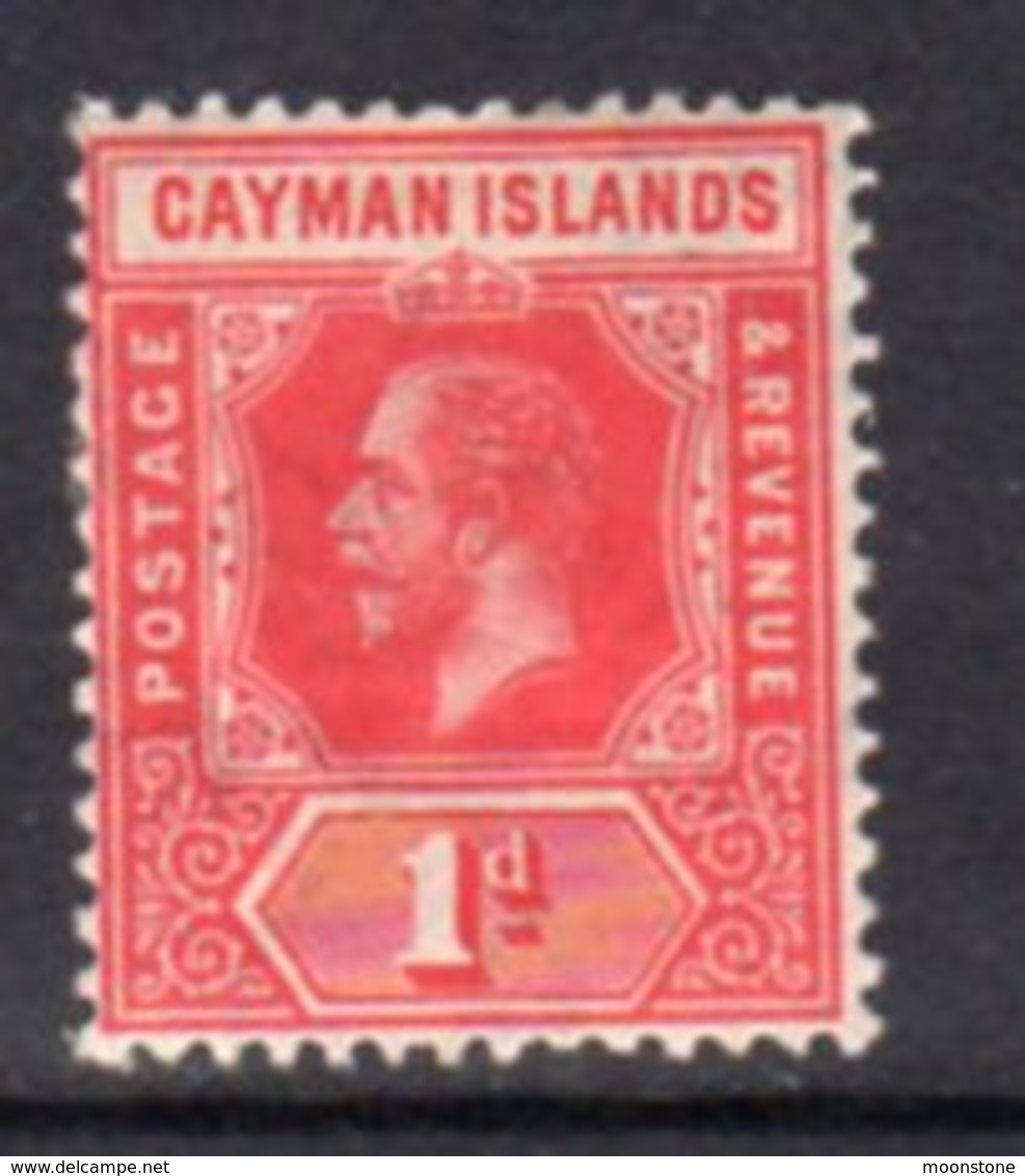 Cayman Islands GV 1912-20 1d Red, Wmk. Multiple Crown CA, Hinged Mint, SG 42 (WI2) - Cayman Islands