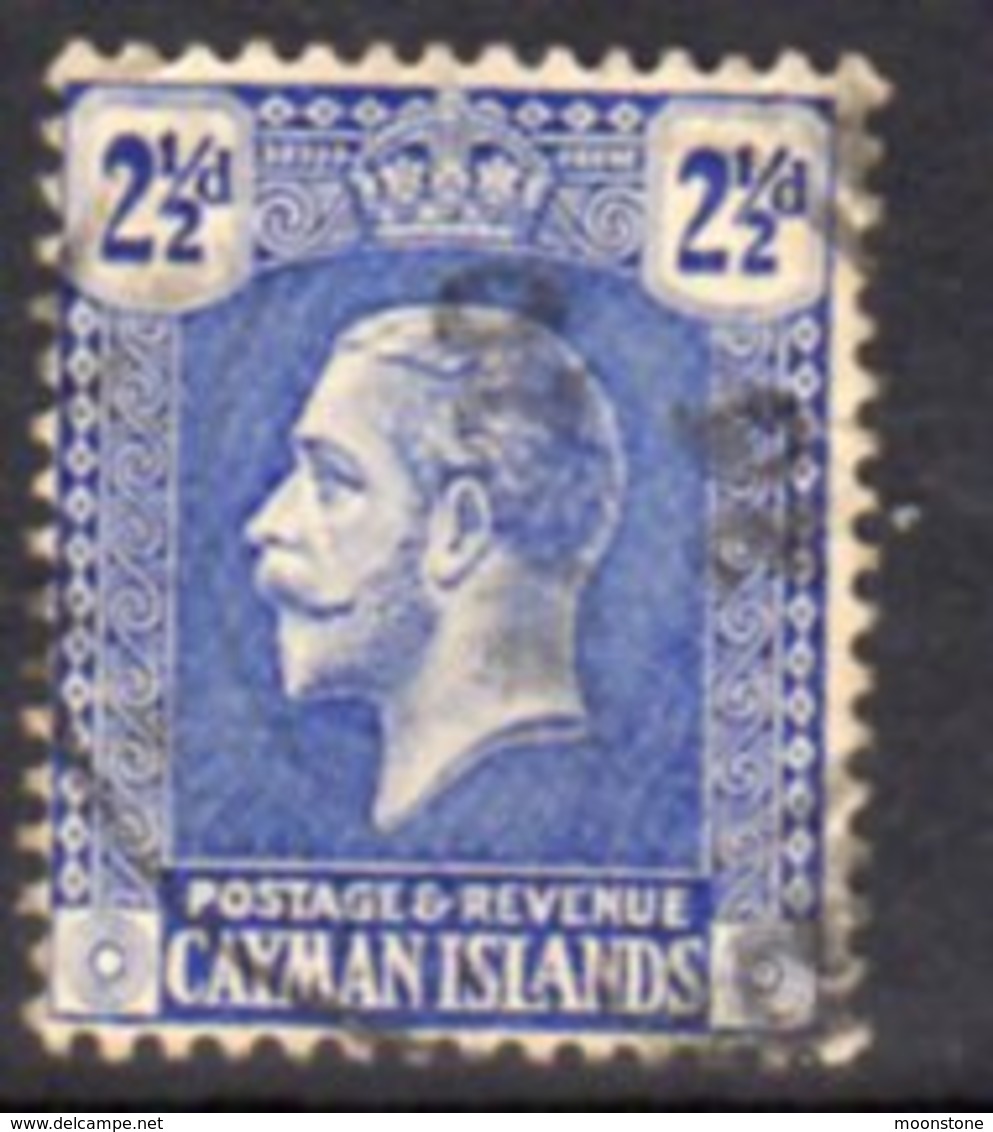 Cayman Islands GV 1921-6 2½d Bright Blue, Wmk. Multiple Script CA, Used, SG 74 - Cayman (Isole)