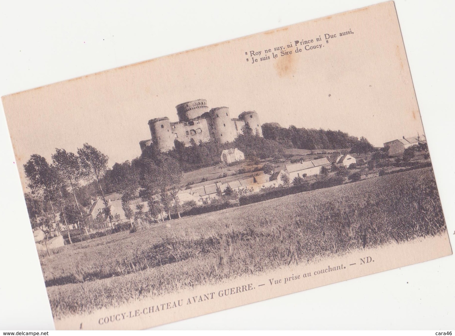 CPA - 1. COUCY LE CHATEAU Avant Guerre Vue Prise Au Couchant - Autres & Non Classés