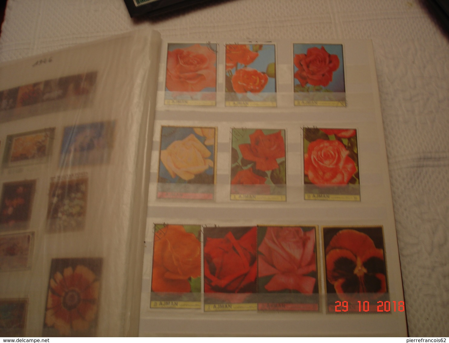 ALBUM CONTENANT BELLE COLLECTION DE TIMBRES SUR LES FLEURS DANS LE MONDE - Colecciones (en álbumes)