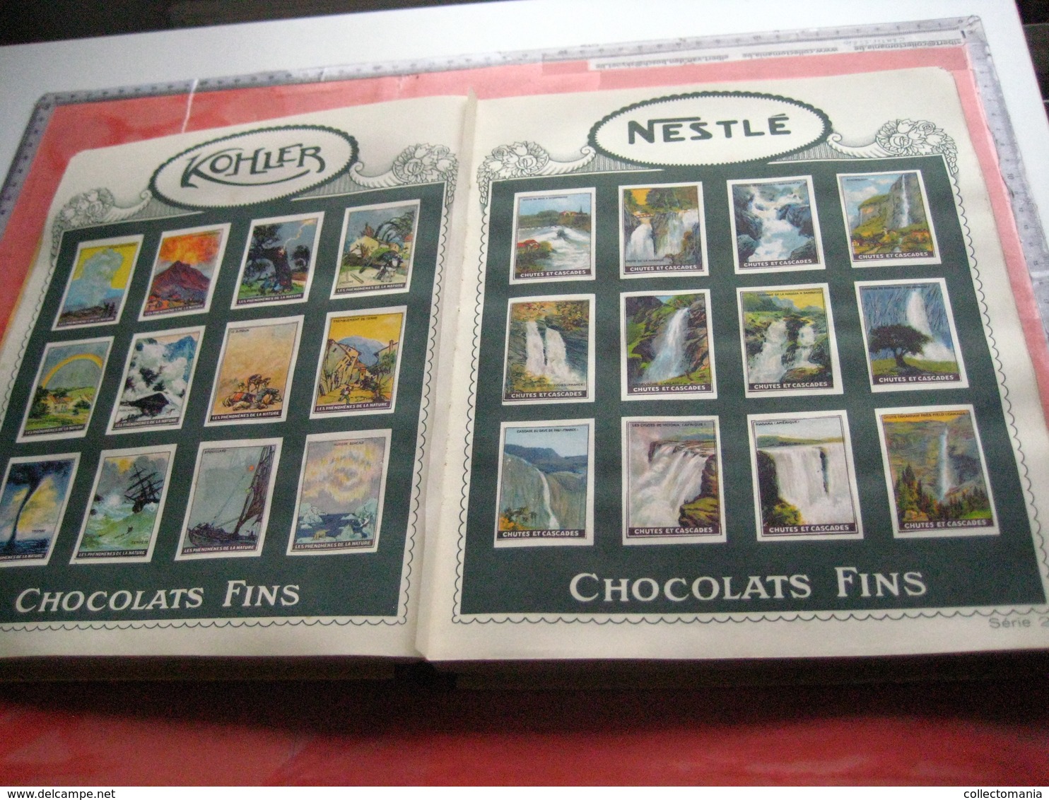 full set 1440 cards, complete sets of 12 excellent chromos, original album - NESTLE butterflies, dogs, horses VG c1926