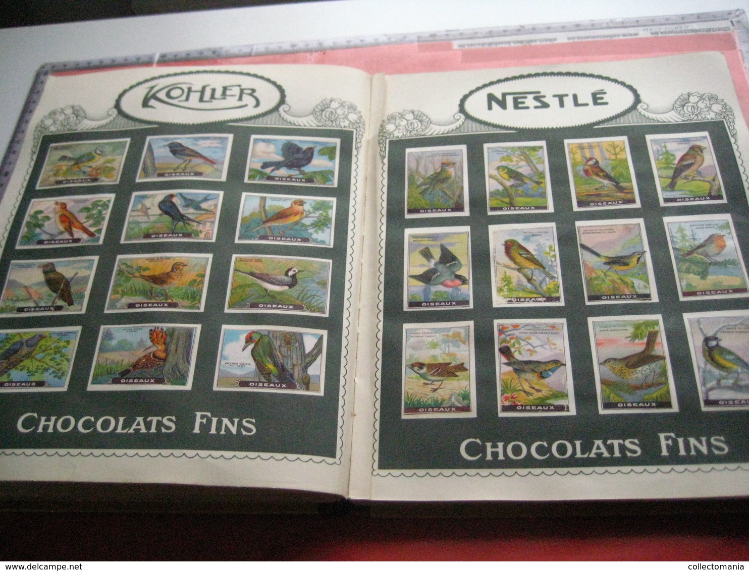 full set 1440 cards, complete sets of 12 excellent chromos, original album - NESTLE butterflies, dogs, horses VG c1926