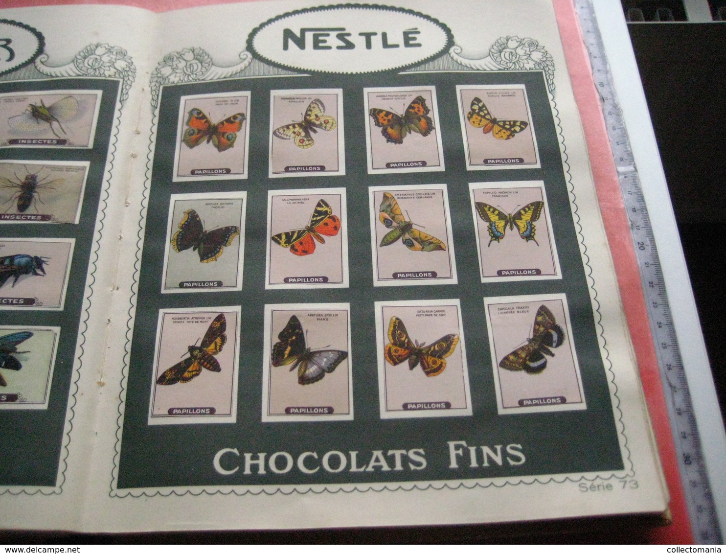 full set 1440 cards, complete sets of 12 excellent chromos, original album - NESTLE butterflies, dogs, horses VG c1926