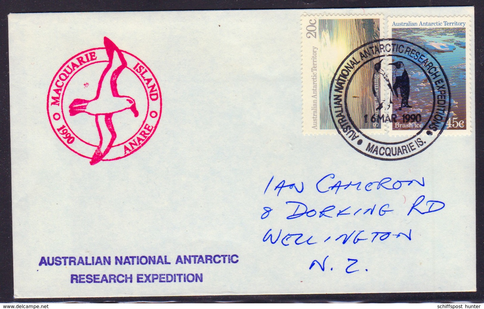 ANTARCTIC,MACQUARIE 1990,Intern. ANARE-Exped.,2 Cachets ,look Scan !! 24.6-38 - Lettres & Documents