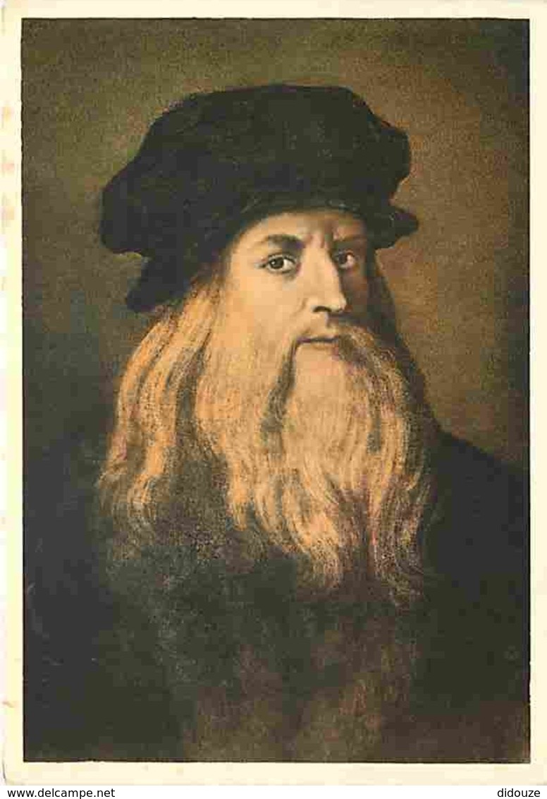 Art - Peinture - Leonard De Vinci - Autoportrait - Voir Scans Recto-Verso - Peintures & Tableaux