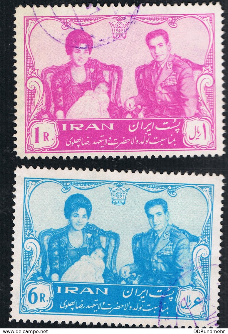 1951 Königspaar Michel 840 - 845 Mit Gummierung Und Falz (x) - Iran