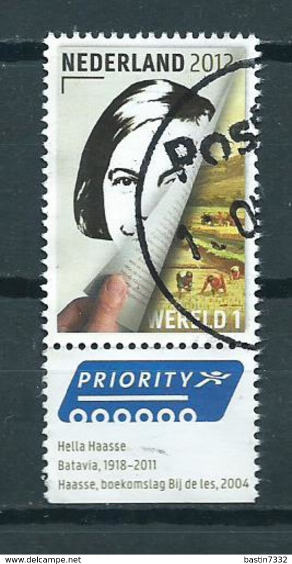 2012 Netherlands Hella Haasse+tab Used/gebruikt/oblitere - Oblitérés